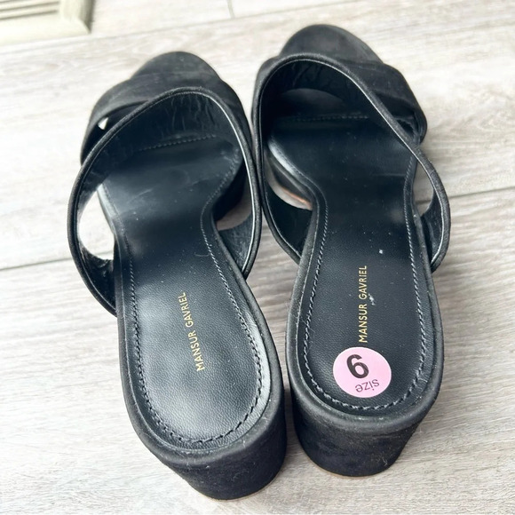 Mansur Gavriel Black Suede Full Leather Slide Sandal Made in Italy - Picture 10 of 16